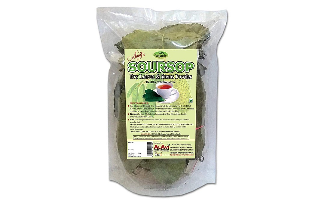 Alavi's Soursop Dry Leaves & Stems Powder Healthy Nutritional Tea   Pack  130 grams